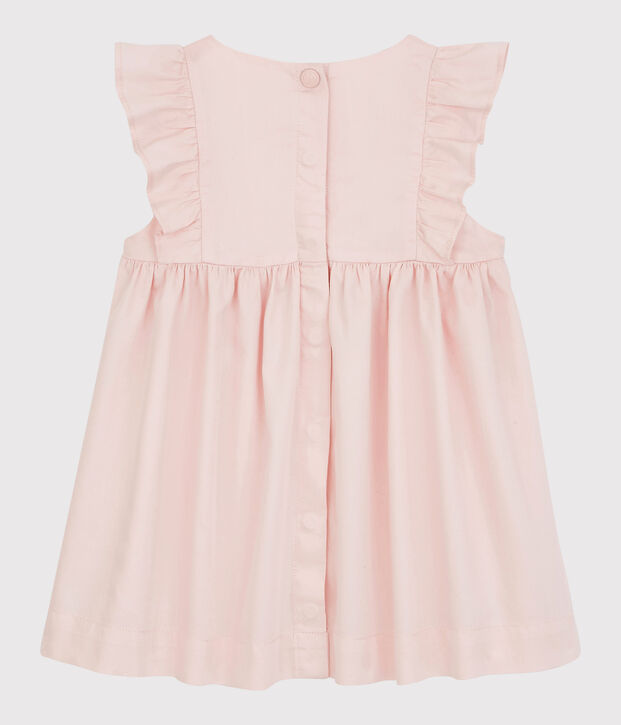 Baby-Kleid aus Satin f&uuml;r M&auml;dchen rosa