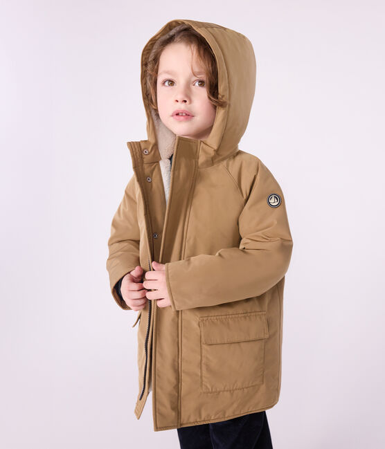 Kinder-Parka halblang und einfarbig braun ROCHE