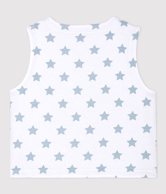 Ärmellose, wendbare Baby-Jacke aus wattierter Baumwolle weiss ECUME/grau MISTIGRI