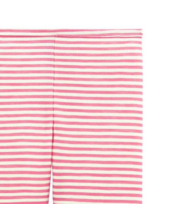 Mädchen Leggings aus Wolle/Baumwolle rosa CHEEK/weiss MARSHMALLOW