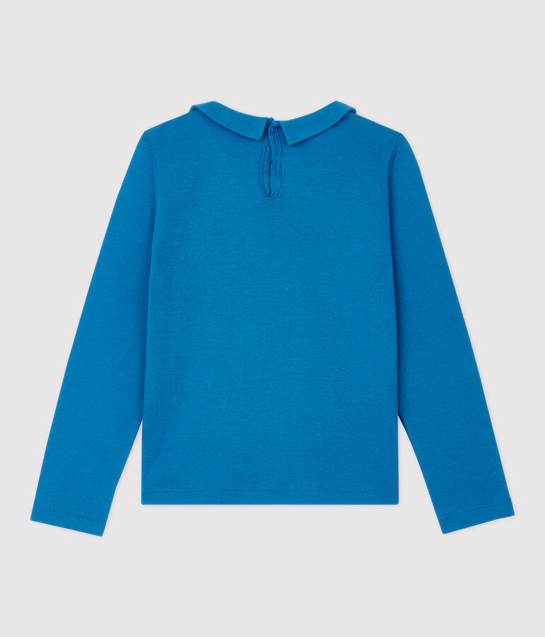 Lang&auml;rmeliges Kinder-T-Shirt aus Baumwolle f&uuml;r M&auml;dchen blau
