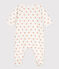Bedruckter Baby-Strampler aus Molton weiss MARSHMALLOW/ ECUREUIL