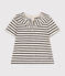 Kurzärmelige Baby-Bluse aus Jersey weiss AVALANCHE/blau SMOKING