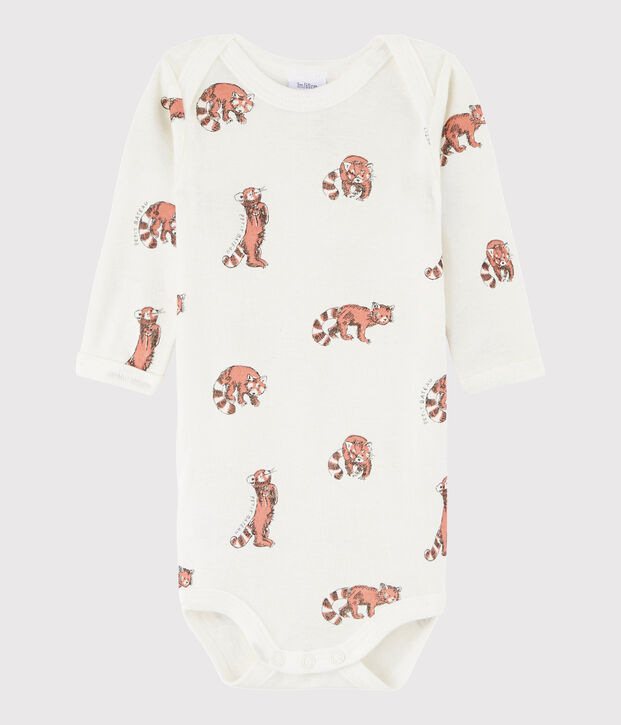 Lang&auml;rmeliger Baby-Body M&auml;dchen/Jungen weiss/vielfarbig