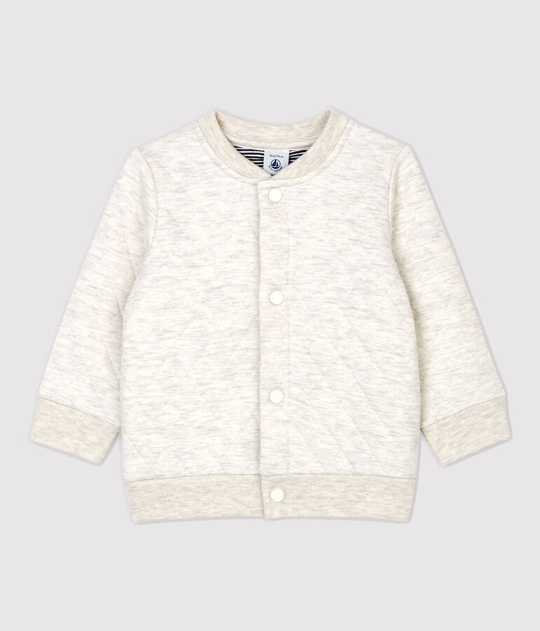 Gesteppter Baby-Cardigan. beige