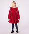 Lang&auml;rmeliges Kinder-Kleid aus einfarbigem Fein-Cord. rot