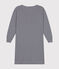 Damen-Nachthemd aus gestreifter Baumwolle blau SMOKING/weiss MARSHMALLOW