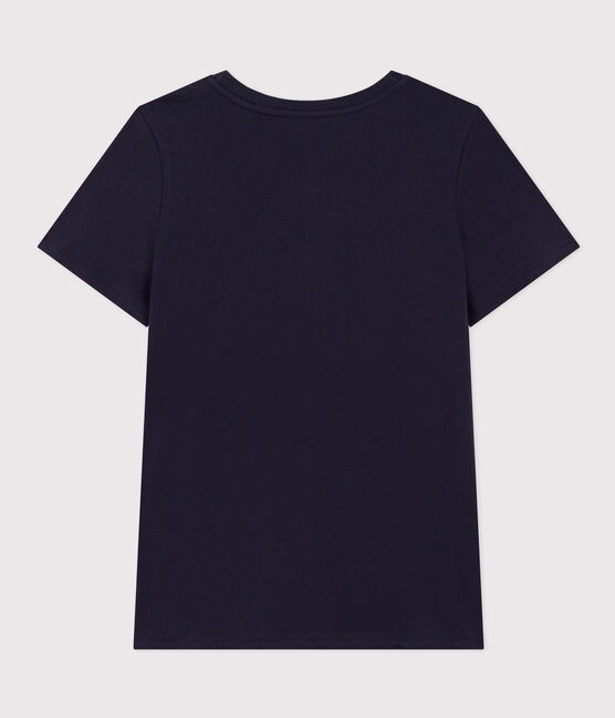 Damen-T-Shirt LE DROIT aus Baumwolle mit Rundhalsausschnitt blau SMOKING