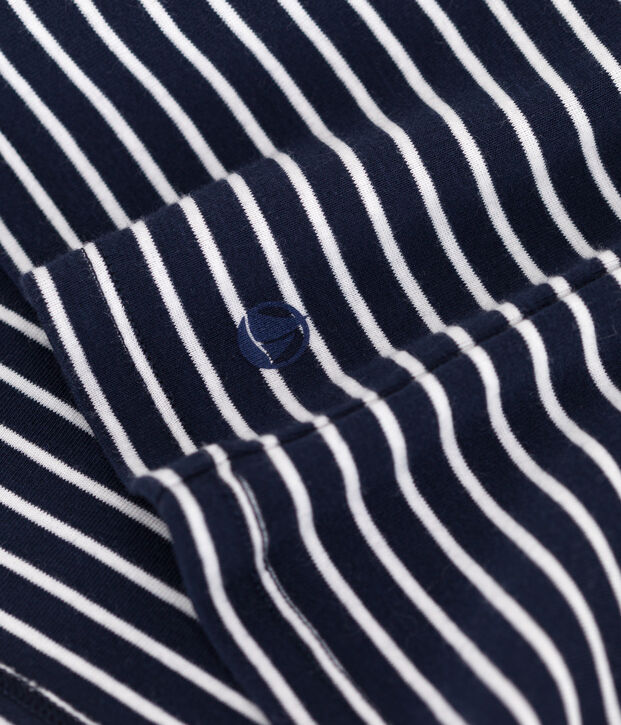 Damen-T-Shirt L'Iconique aus Baumwolle mit Streifen blau/weiss