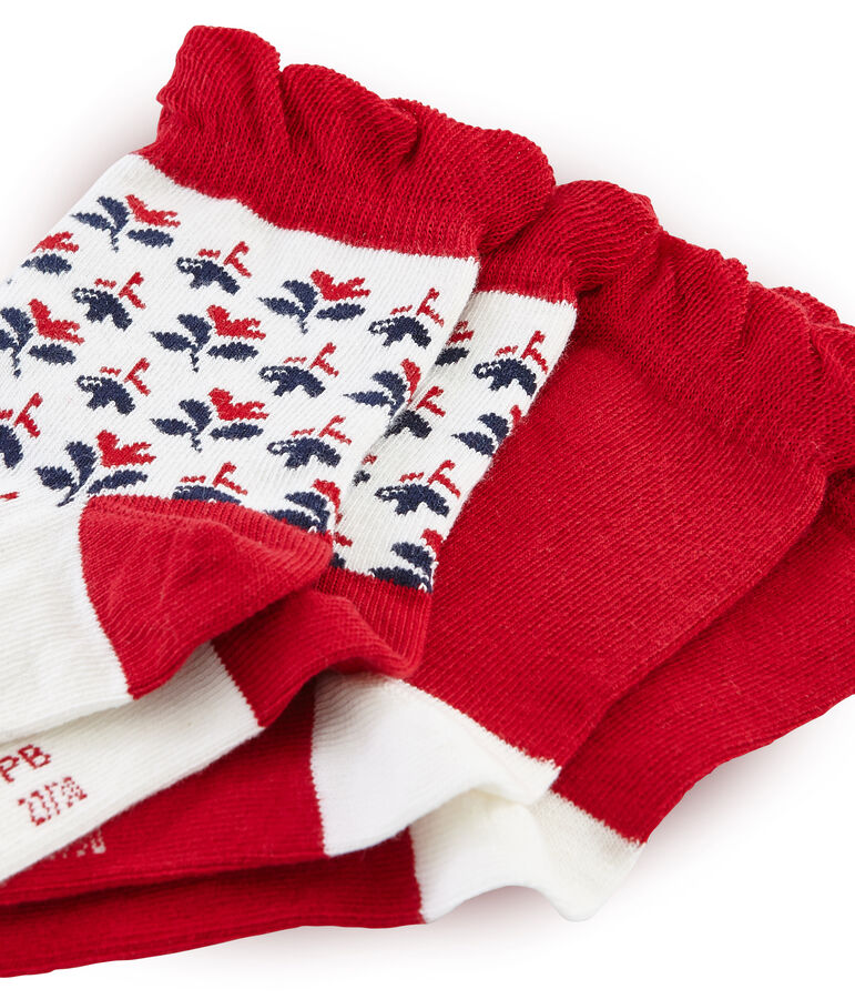 Set aus 2 Paar Kinderstr&uuml;mpfen M&auml;dchen vielfarbig