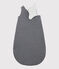 Baby-Schlafsack aus Bio-Baumwoll-Velours mit Streifenmuster blau SMOKING/weiss MARSHMALLOW