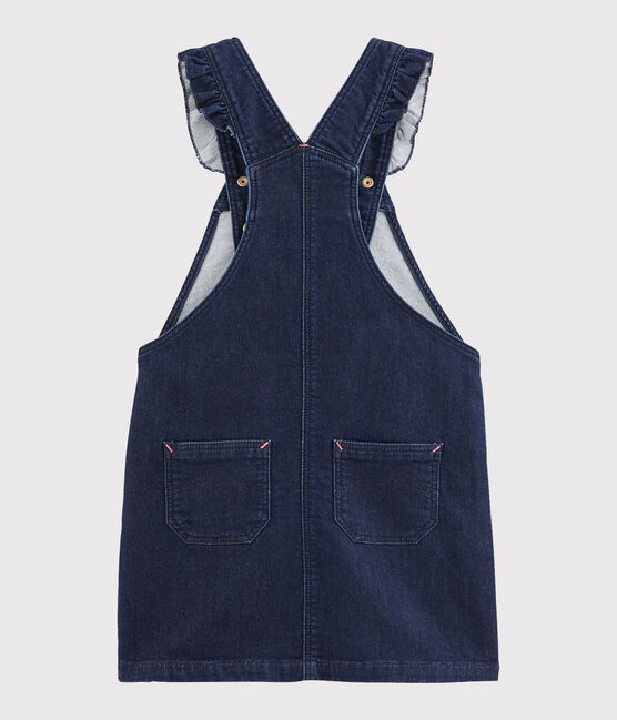 Kinder-Latzkleid für Mädchen blau DENIM BLEU FONCE
