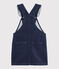 Kinder-Latzkleid für Mädchen blau DENIM BLEU FONCE