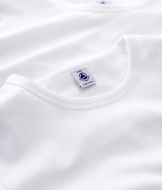 2er-Set kurzärmelige weiße T-Shirts für Jungen variante 1