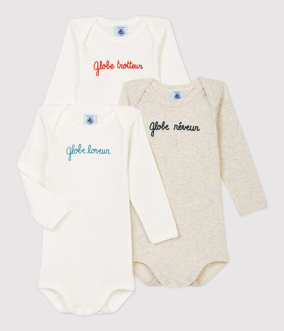 3er-Set Baby-Bodys aus Bio-Baumwolle variante 1