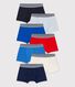 7er-Set einfarbige Boxershorts aus Bio-Baumwolle für Jungen