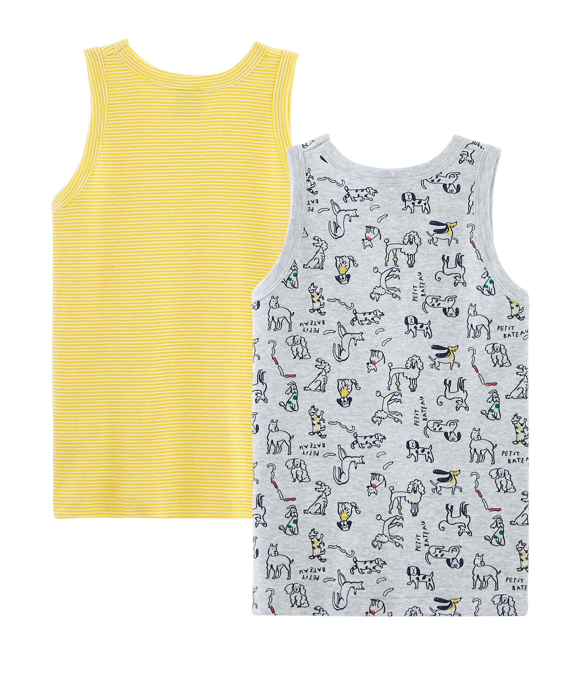 Jungen NEU! und weiß azurblau ger von Petit Bateau 2er Pack Unterhemd 
