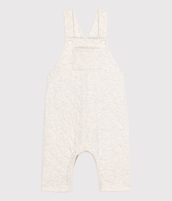 Lange Baby-Latzhose aus gestepptem Doppeljersey beige MONTELIMAR CHINE