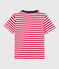 Kurzärmeliges T-Shirt aus Baumwolle für Jungen rot PEPS/weiss MARSHMALLOW