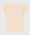 Kurzärmeliges Kinder-T-Shirt aus Baumwolle für Mädchen naturfarben AVALANCHE