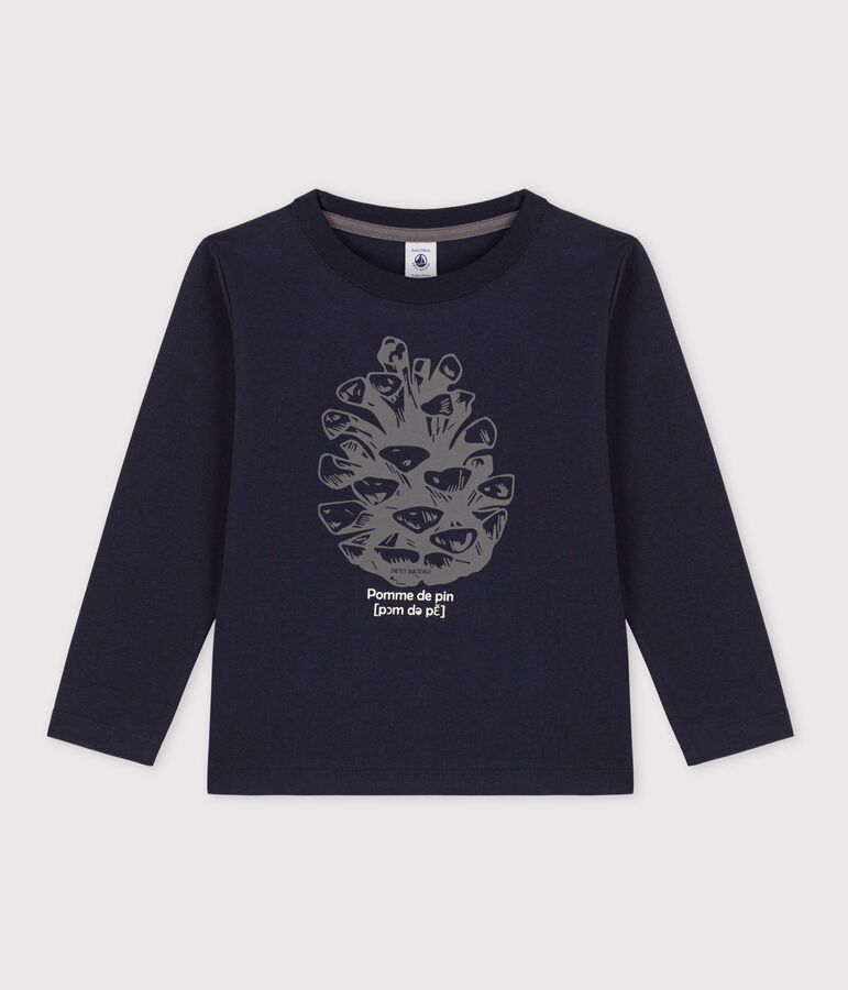 Lang&auml;rmeliges Kinder-T-Shirt aus Baumwolle f&uuml;r Jungen blau