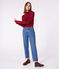 Damen-Rollkragenshirt L'Iconique aus Baumwolle AMARANTE