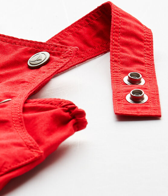 Kurze Baby-Jungen-Latzhose rot TERKUIT