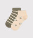 2er-Set getupfte Kindersocken aus Baumwolljersey mit Palmenmotiv