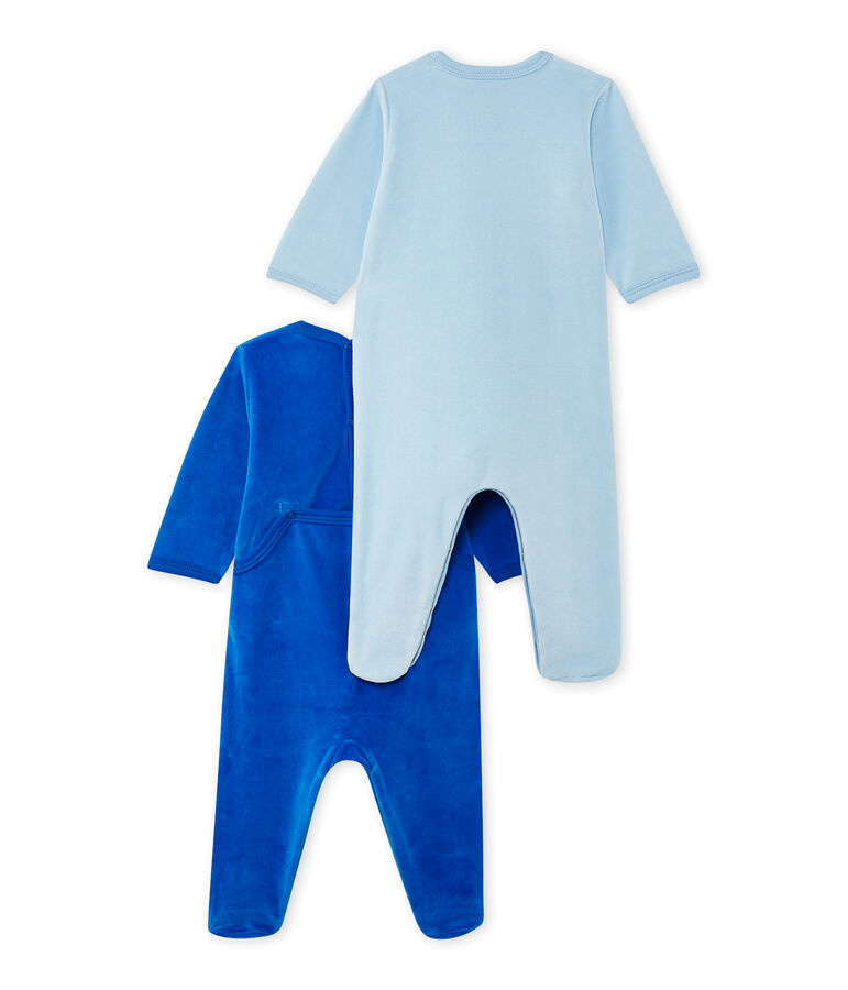 Baby-Strampler aus Nicki im 2er-Set weiss .