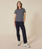 T-Shirt LE DROIT aus Baumwolle mit Rundhalsausschnitt blau SMOKING/weiss MARSHMALLOW