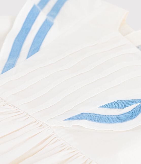 Ärmelloses Kinder-Kleid aus Baumwolle weiss MARSHMALLOW