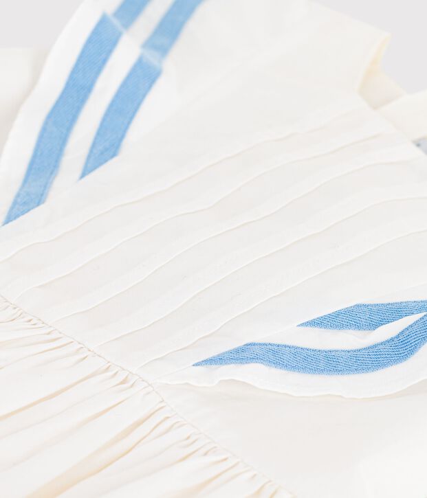 &Auml;rmelloses Kinder-Kleid aus Baumwolle weiss