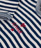 Gestreifter Baby-Strampler aus Doppeljersey blau MEDIEVAL/ MONTELIMAR