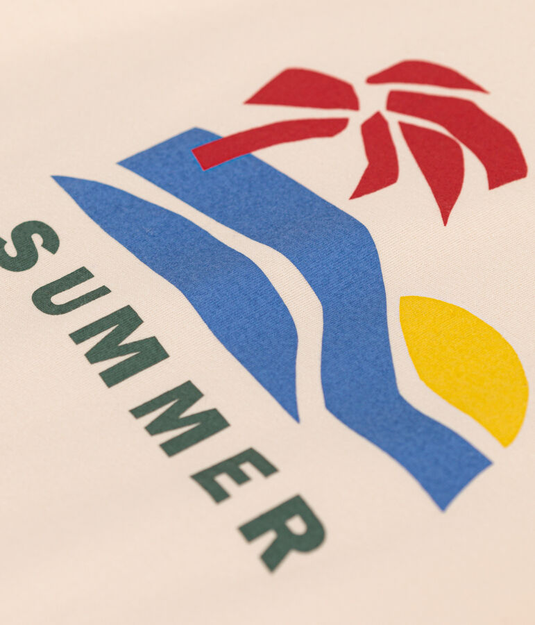 Gemustertes Jungen-T-Shirt aus Jersey gelb AVALANCHE/ NECTAR