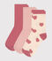 3er-Set Kinder-Socken aus Baumwolle mit Herzmotiv variante 1