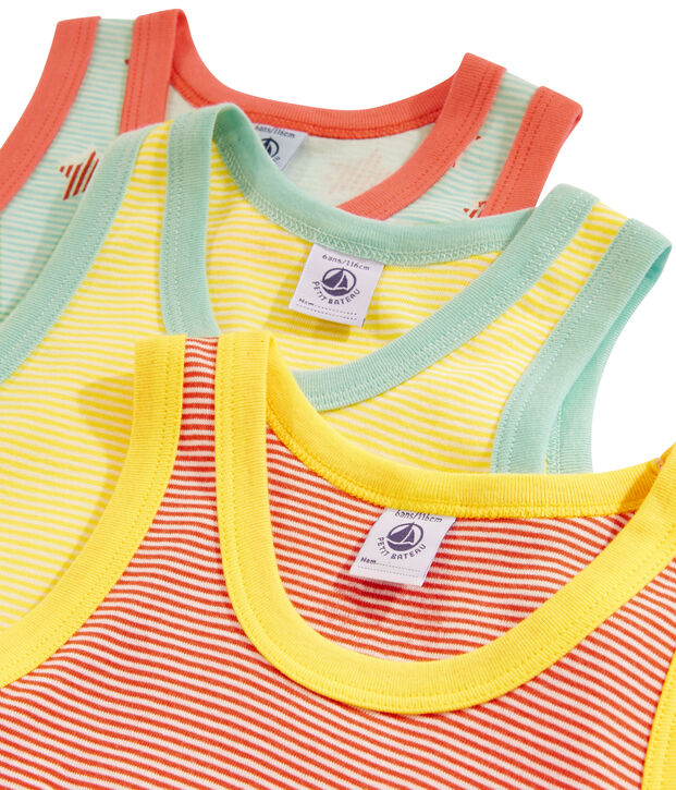 3er-Set Tanktops f&uuml;r kleine Jungen vielfarbig