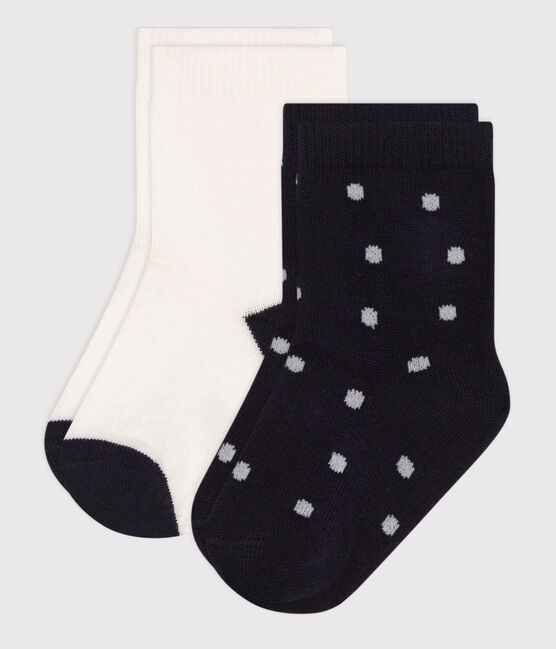 2 Paar Babysocken mit Pünktchenmuster aus Baumwolle. variante 1