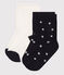 2 Paar Babysocken mit Pünktchenmuster aus Baumwolle. variante 1