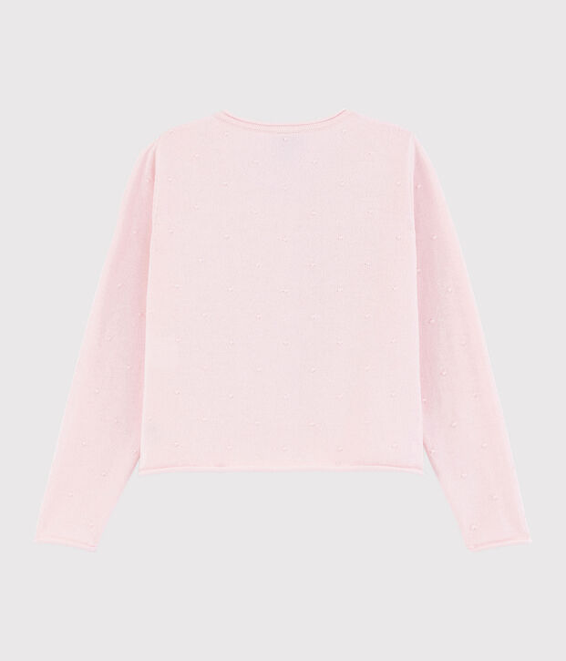 Kinder-Cardigan aus Baumwoll-Strick f&uuml;r M&auml;dchen rosa