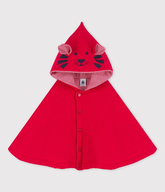 Baby-Cape aus Bio-Baumwolle rot TERKUIT