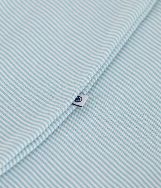 Babyschlafsack aus Baumwolle mit Streifen TOG-Wert 0,5 gr&uuml;n/weiss