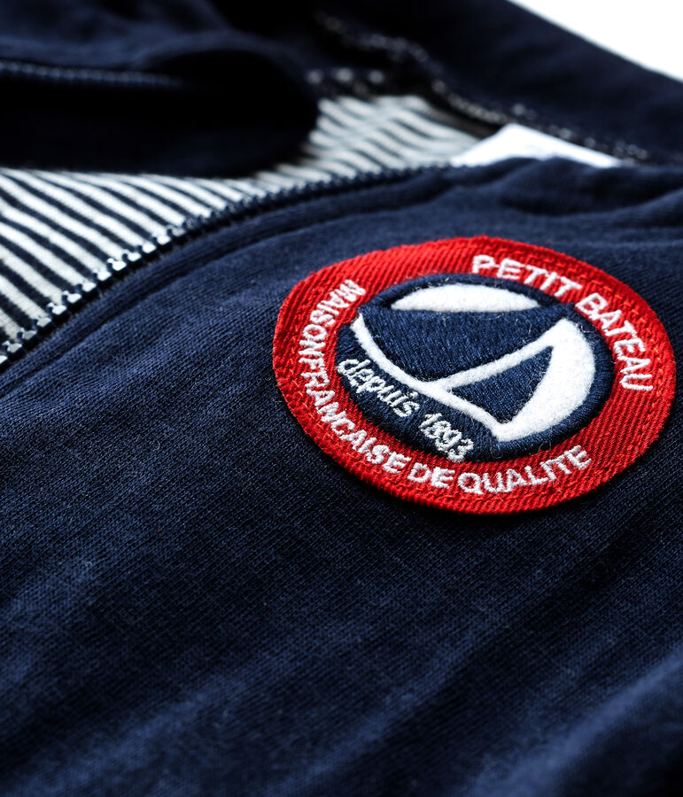 Baby-Cardigan aus Doppeljersey mit Rei&szlig;verschluss f&uuml;r Jungen blau SMOKING/weiss MARSHMALLOW CN