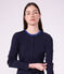 Damen-Cardigan aus einfarbiger Baumwolle SMOKING