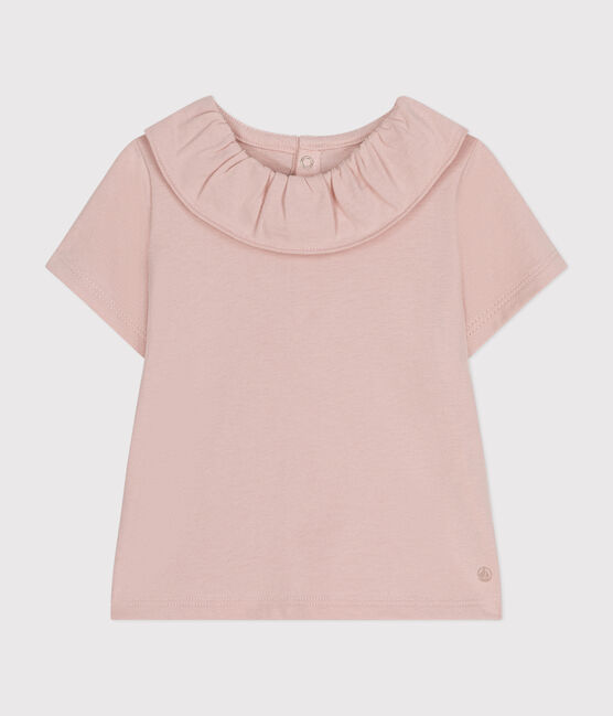 Kurzärmelige Baby-Bluse aus Jersey rosa SALINE