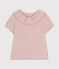 Kurzärmelige Baby-Bluse aus Jersey rosa SALINE