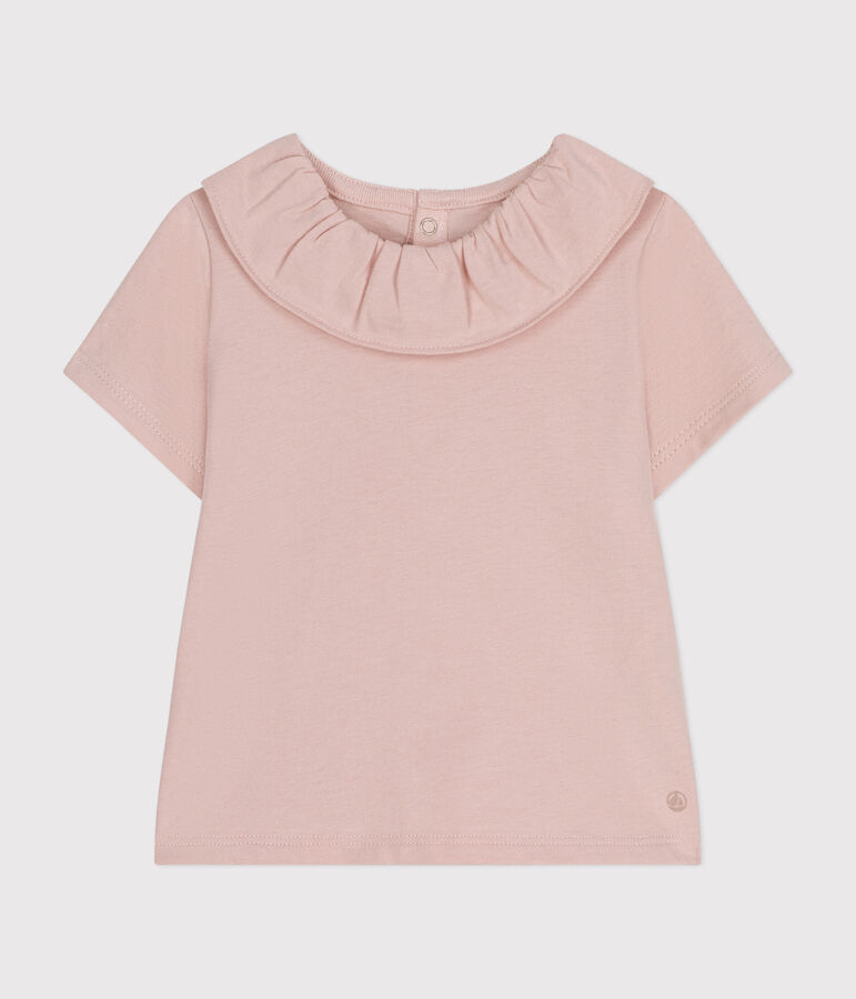Kurz&auml;rmelige Baby-Bluse aus Jersey rosa SALINE