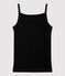 Spaghetti-Top aus BIO-Baumwolle für Damen schwarz NOIR
