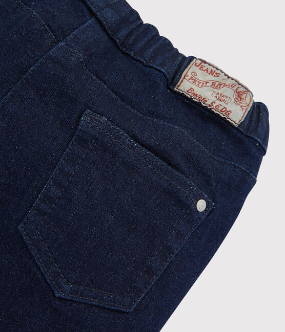 Kinder-Slim-Jeans für Mädchen blau DENIM BLEU FONCE