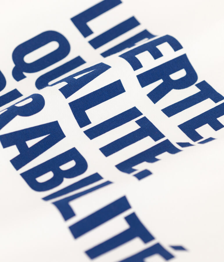 Einfarbiges T-Shirt aus Baumwolle weiss MARSHMALLOW