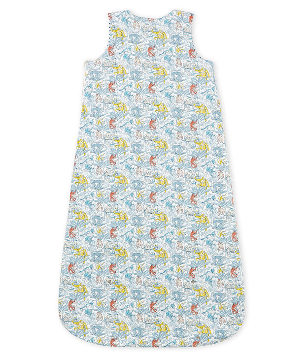 Wendbarer Baby-Schlafsack aus Baumwolle f&uuml;r Jungen weiss/gr&uuml;n